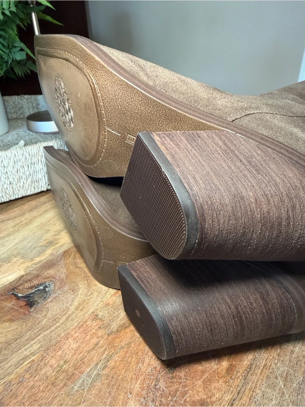NWOT Vince Camuto Alimber Brown Suede Slouch Boots 8.5